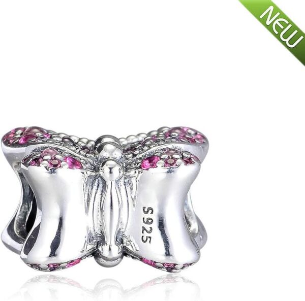 Pandocci Farfalla Bead 925 Argento Charm Bracciali Moda-2