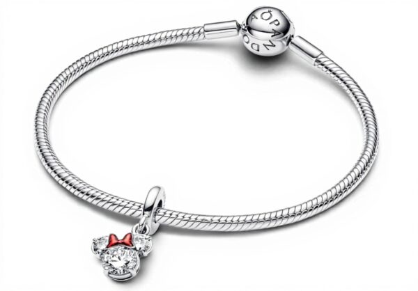 Ciondolo Minnie Mouse Pandora charm bracciale donna