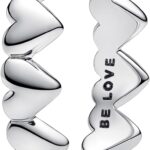 Anello Pandora Donna Argento Sterling Cuori Design-0