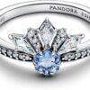 Anello PANDORA Disney Frozen Regina Elsa Argento Tiara-0