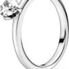 Anello cuore PANDORA zircone trasparente argento donna-0