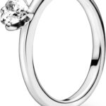 Anello cuore PANDORA zircone trasparente argento donna-0