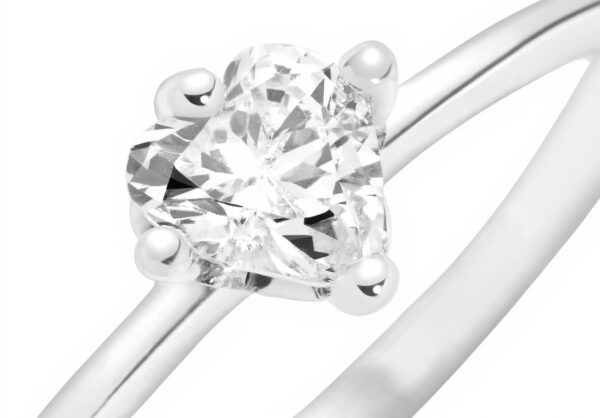 Anello cuore PANDORA zircone trasparente argento donna