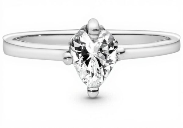 Anello cuore PANDORA zircone trasparente argento donna