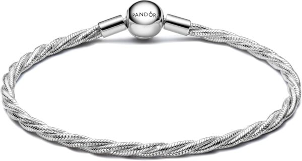 Pandora bracciale donna argento intrecciato serpente-1