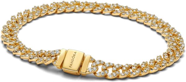 Bracciale Pandora Pavé Oro Donna Gioielli Elegante-0