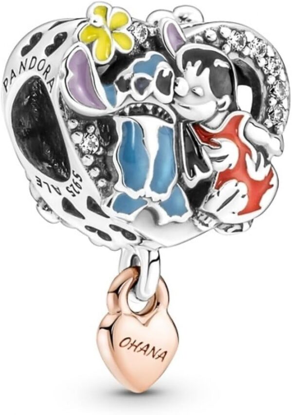 Charm Disney PANDORA argento sterling oro rosa 14k-0