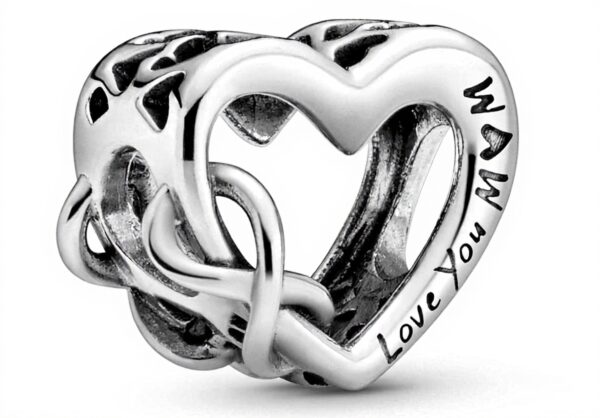 Charm Pandora cuore infinito Love You Mom argento regalo