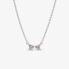 Collana Pandora fiocco rosa argento donna gioielli-1