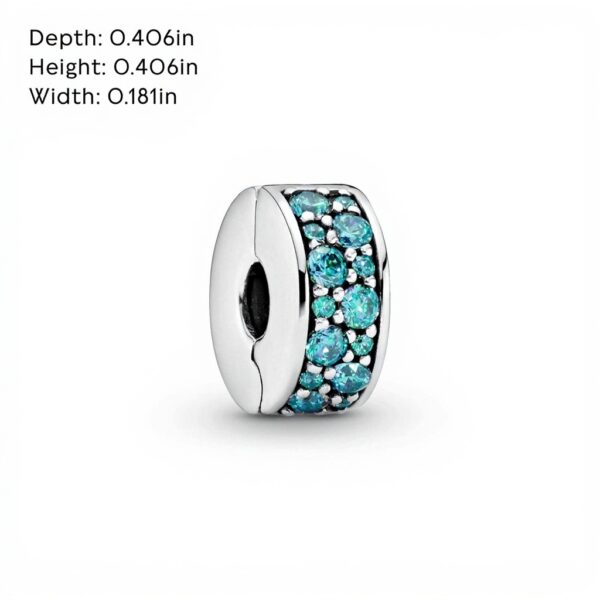 Charm a clip PANDORA pavè Argento Sterling 925 donna