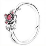 Anello PANDORA Disney Bella Bestia argento zirconi rossi