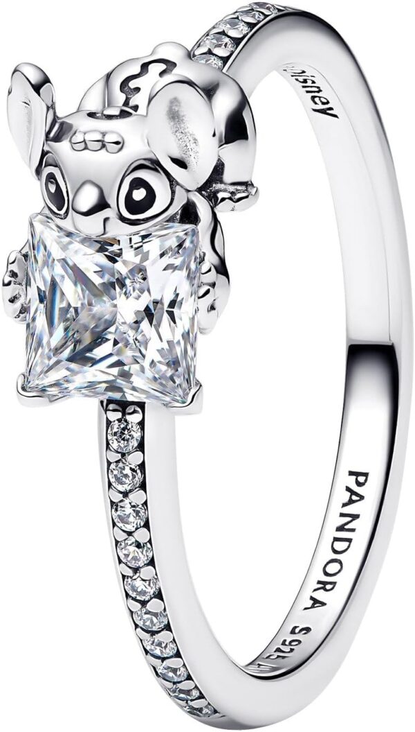 Anello Pandora Disney Stitch Donna Argento Sterling Zirconi-0