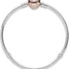 Bracciale Pandora maglia snake cuore oro rosa donna-2