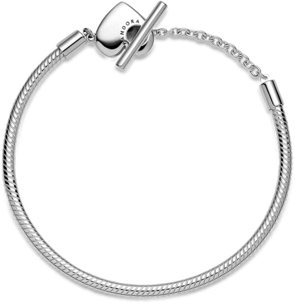 Bracciale Pandora maglia snake chiusura a T personalizzabile-2