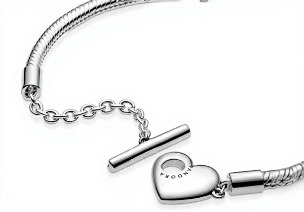 Bracciale Pandora maglia snake chiusura a T personalizzabile