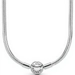 Collana Pandora Icons maglia snake chiusura sfera donna