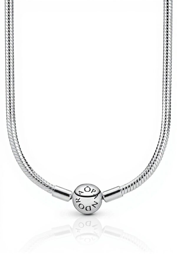 Collana Pandora Icons maglia snake chiusura sfera donna