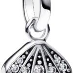 Ciondolo conchiglia Pandora argento sterling zirconi donna-0