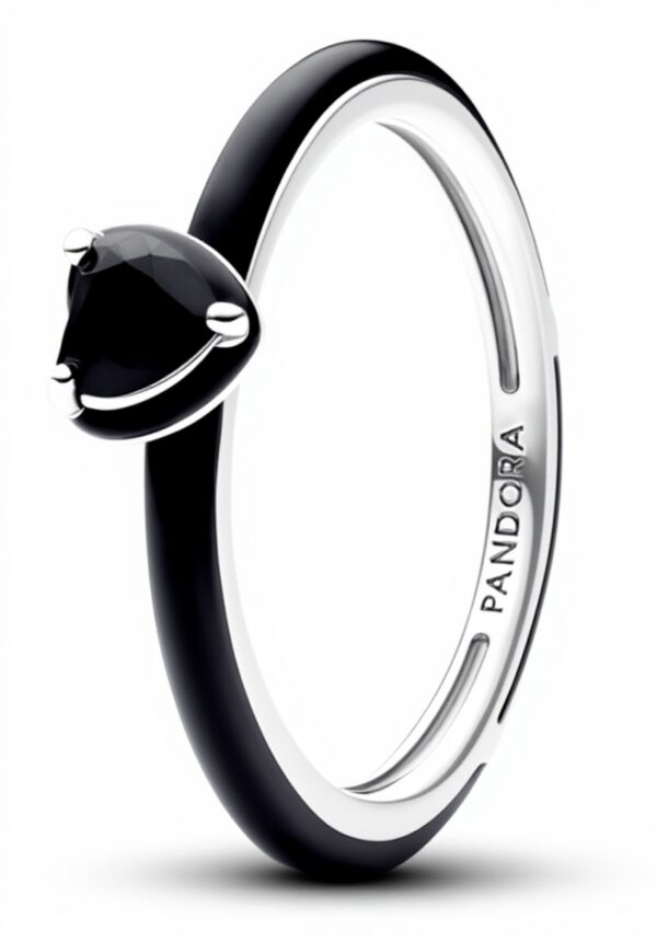 Anello PANDORA ME cuore nero argento sterling donna