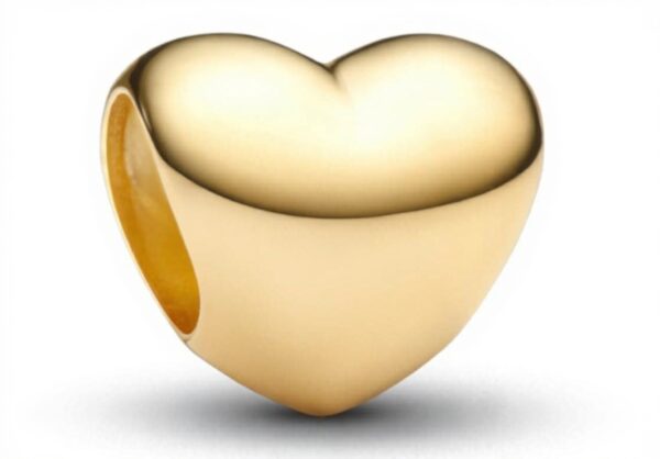 Mini ciondolo cuore Pandora argento placcato oro charm