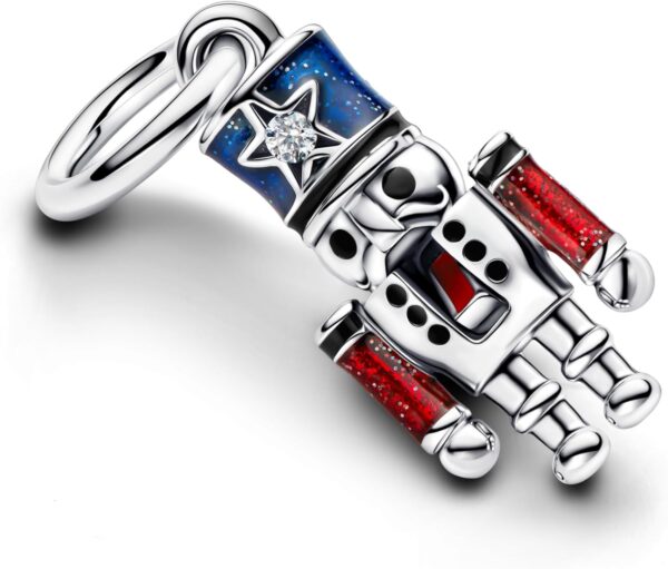 Charm Pandora casse noisette argento zircone per bracciali-1