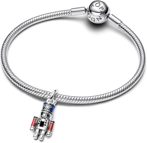 Charm Pandora casse noisette argento zircone per bracciali-2