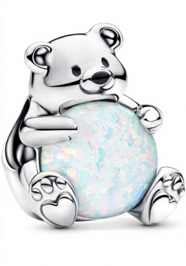 Charm Pandora argento sterling opale sintetico ciondolo