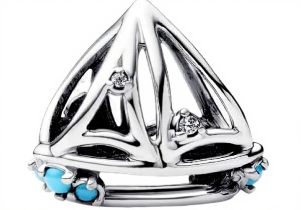 Ciondolo barca a vela Pandora argento zirconi charm donna