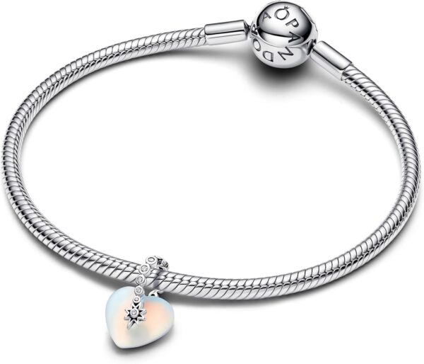 Ciondolo Pandora stella cuore argento zirconi vetro donna-2