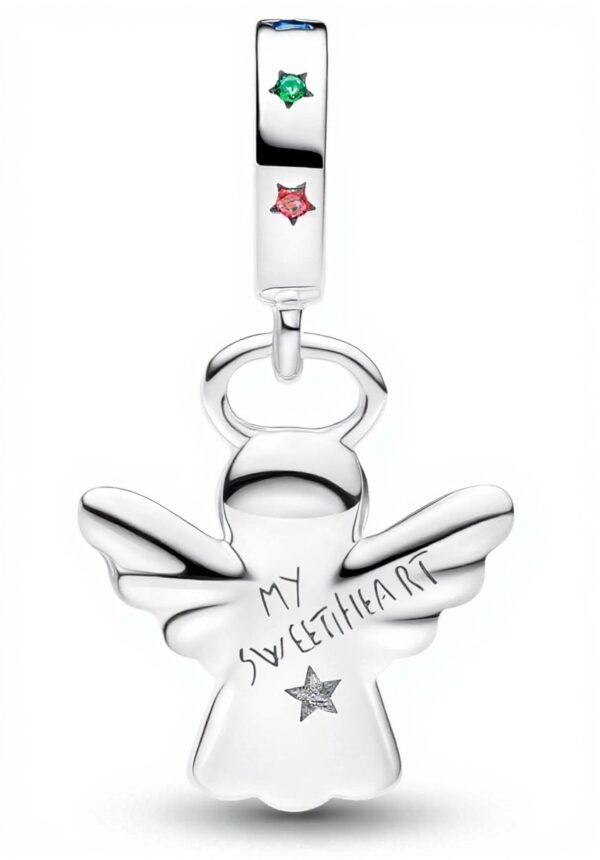 Ciondolo angelo pan di zenzero Pandora argento zirconi