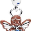 Ciondolo angelo pan di zenzero Pandora argento zirconi-0