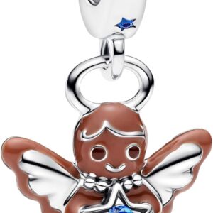 Ciondolo angelo pan di zenzero Pandora argento zirconi-0