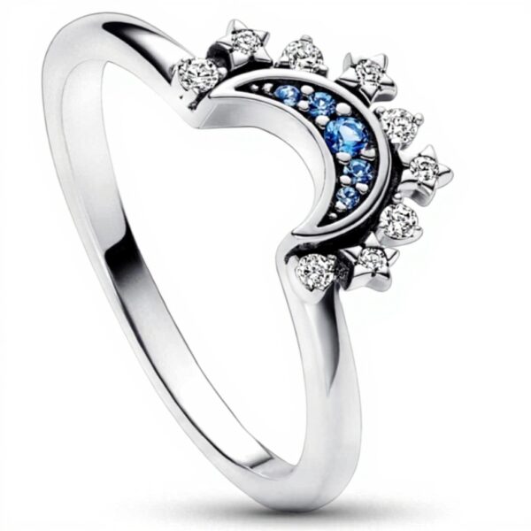 Anello PANDORA luna celeste argento zirconia cubica donna