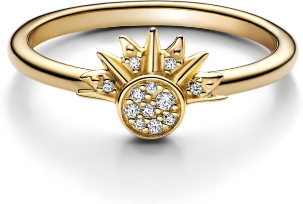 Anello sole PANDORA oro 14k zirconia cubica donna-1