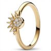 Anello sole PANDORA oro 14k zirconia cubica donna