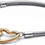 Bracciale Pandora argento sterling maglia snake chiusura-0