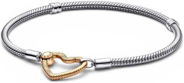 Bracciale Pandora argento sterling maglia snake chiusura-0