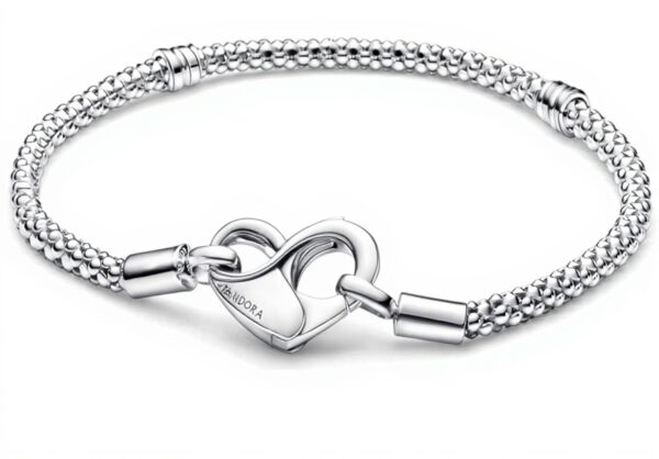 Braccialetto PANDORA argento sterling maglia geometrica