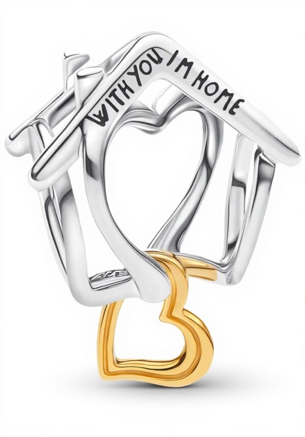 Pandora charm casa cuore argento oro ciondolo donna