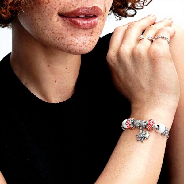 Charm brillante PANDORA argento sterling resina sintetica