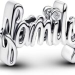 Charm Pandora famiglia argento zirconia ciondolo bracciale-0