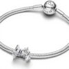 Charm Pandora famiglia argento zirconia ciondolo bracciale