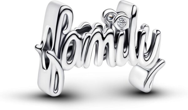 Charm Pandora famiglia argento zirconia ciondolo bracciale-0