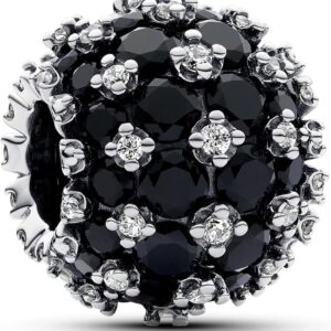 Charm Pandora pavè pietre luminose sfera gioielli donna-0