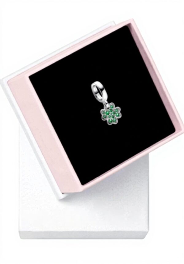 PANDORA Charm quadrifoglio argento Sterling ciondolo donna