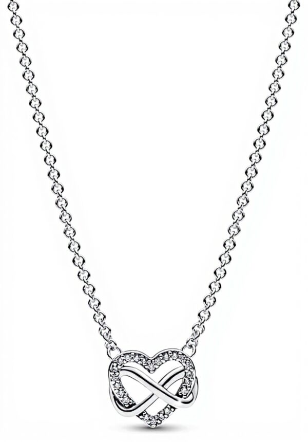 Collana cuore infinito PANDORA oro 14k zirconia cubica