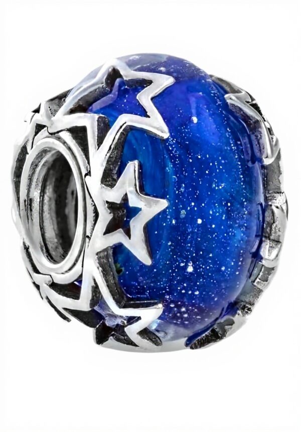 Bead Charm PANDORA Galassia vetro Murano argento sterling