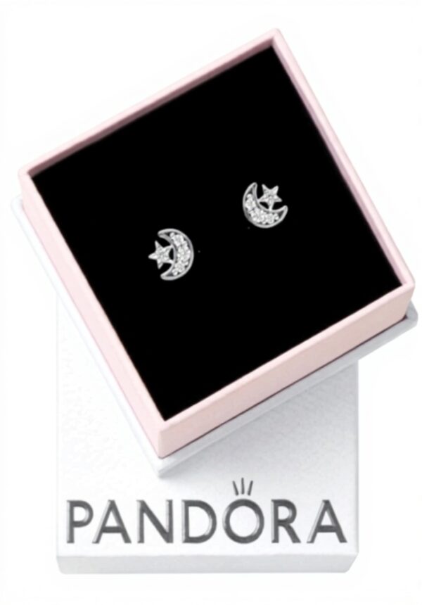 Orecchini PANDORA Luna Sterling Donna Gioielli Eleganti