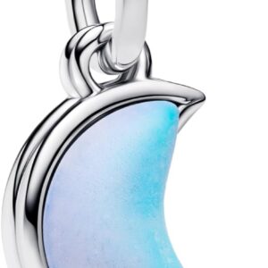 Ciondolo mezzaluna Pandora argento sterling resina donna-0