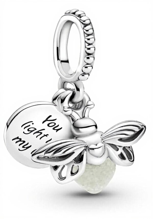 Pandora ciondolo lucciola argento Sterling vetro